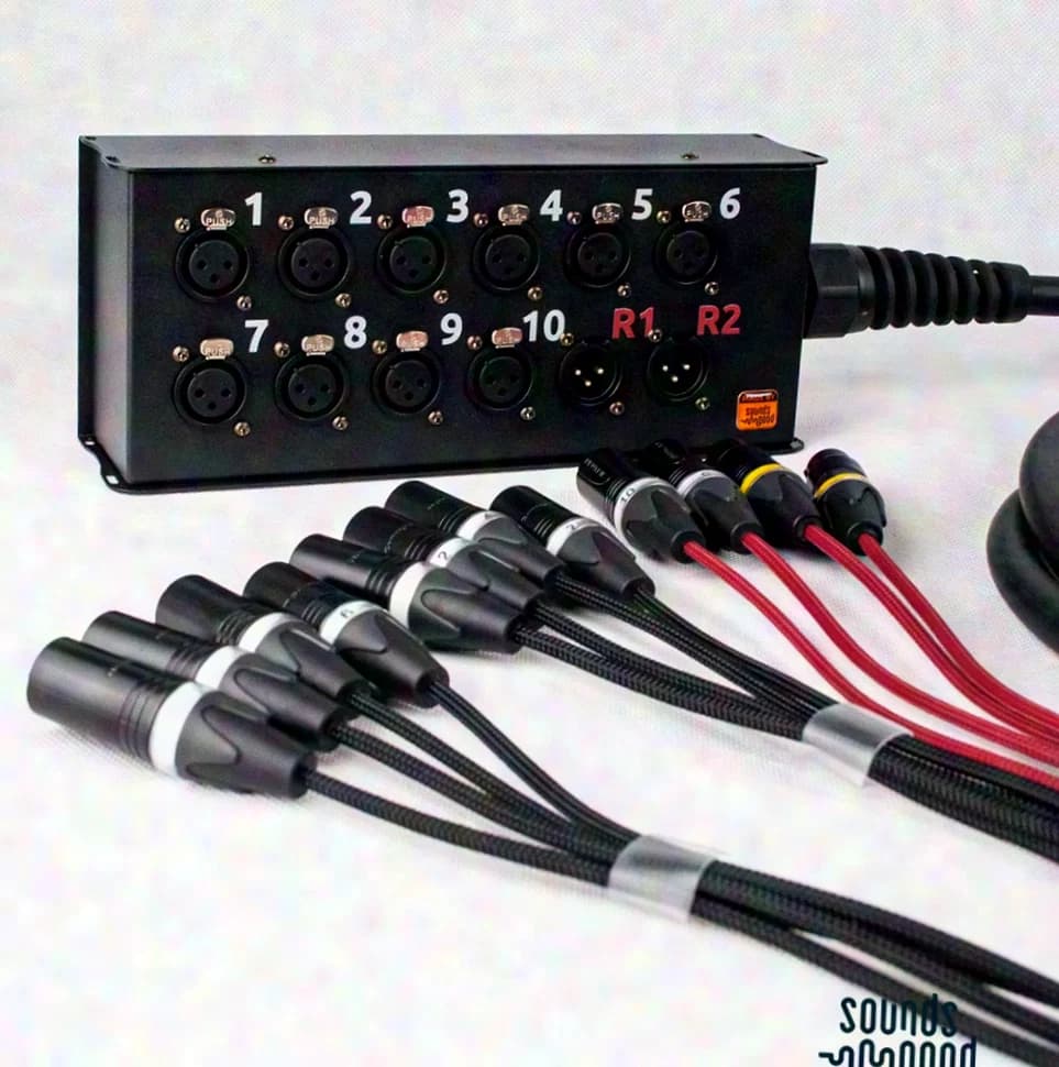 Sounds Good Signal Box 12ch, 10x XLR F, 2x XLR M, mit Kabel
