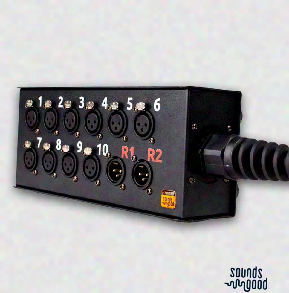 Sounds Good Signal Box 12ch, 10x XLR F, 2x XLR M, mit Kabel