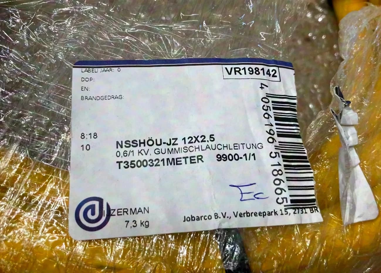 TKD Kabel (Jobarco) NSSHÖU-JZ 12x2,5mm² Gummischlauchleitung multi-core – NEU, 10m Rolle