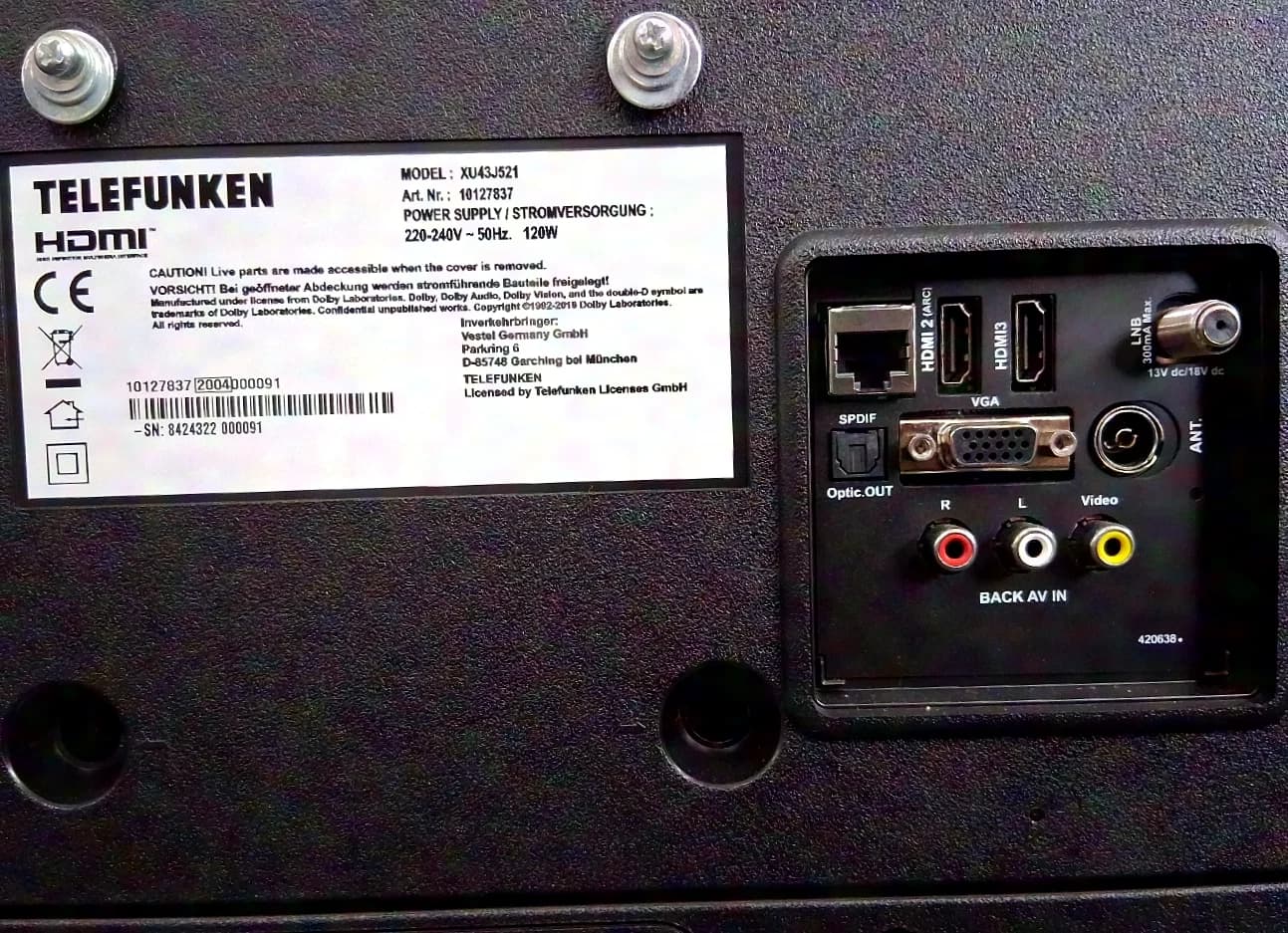Telefunken TV XU43J521