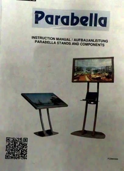 UNICOL Parabella TV Standfuß angeschrägt silber für ESG