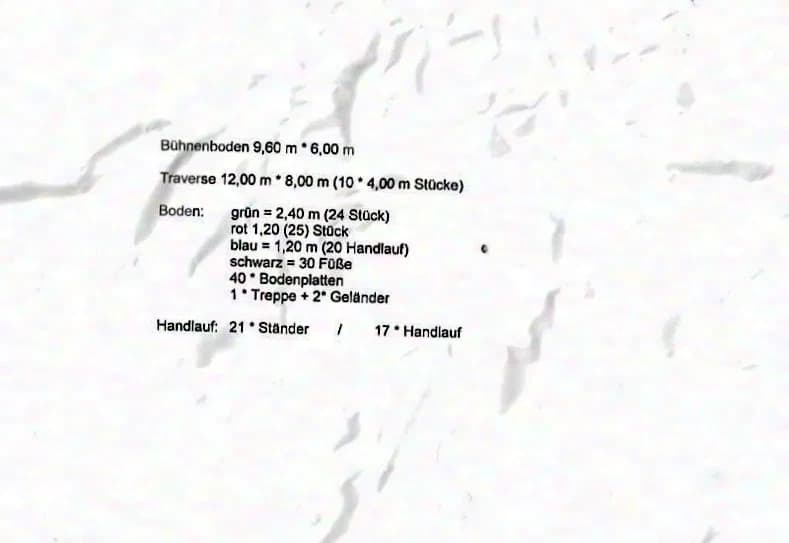 unbekannt Bühnenboden 9,60m * 6,00m, Bühnenboden 9,60m * 6,00m,